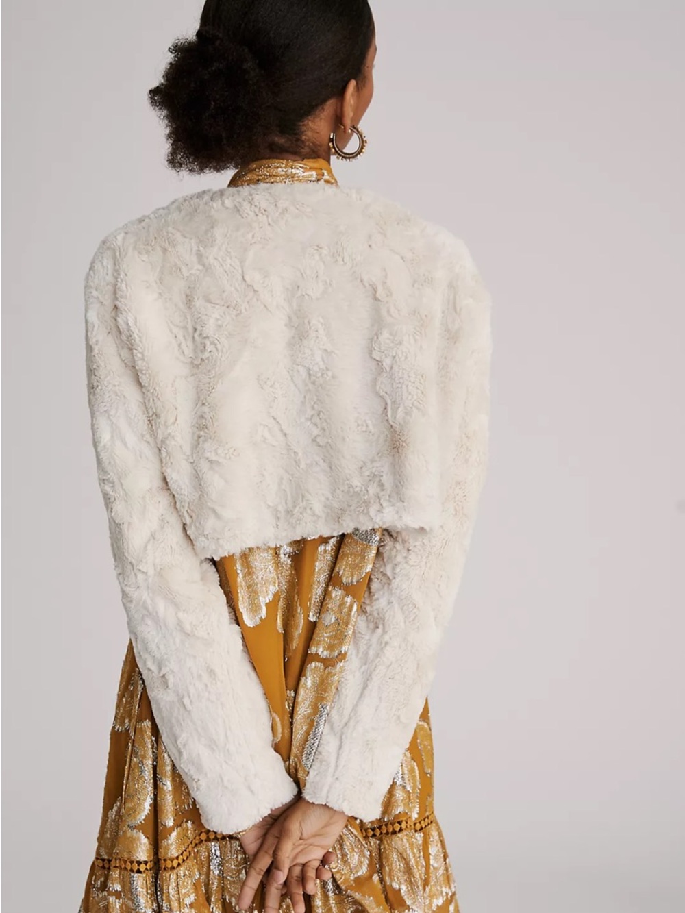 Anthropologie Maeve Faux Fur Shrug - Picture 7 of 9